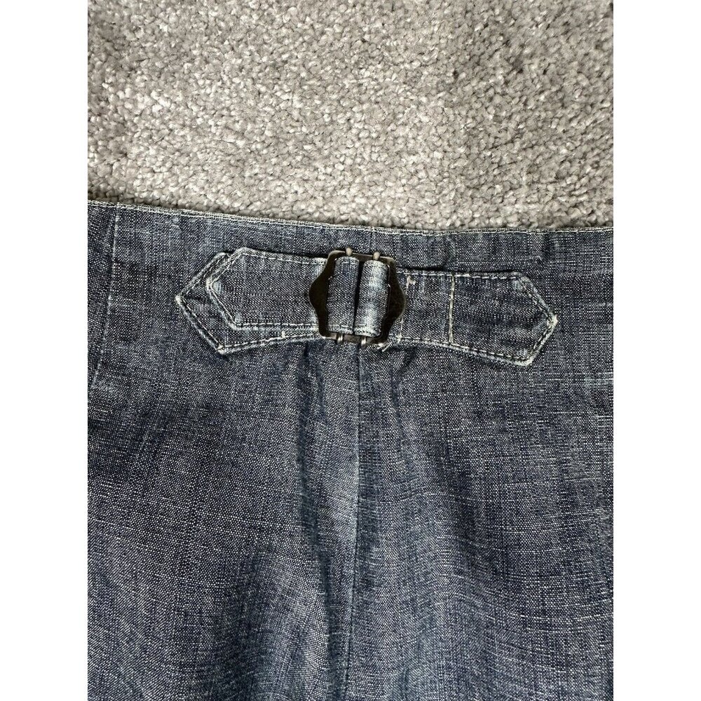 Vtg Iena Pants Womens 38 US Medium Blue Denim Wide Leg Cropped Sailor Na… - Picture 12 of 14
